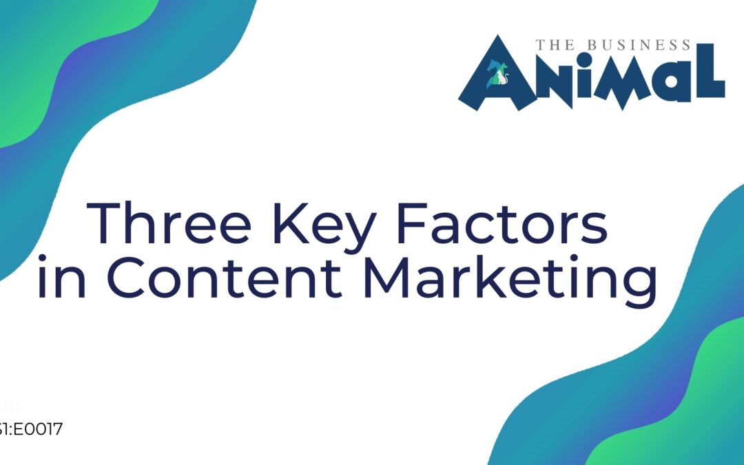 17: Three Key Factors in Content Marketing